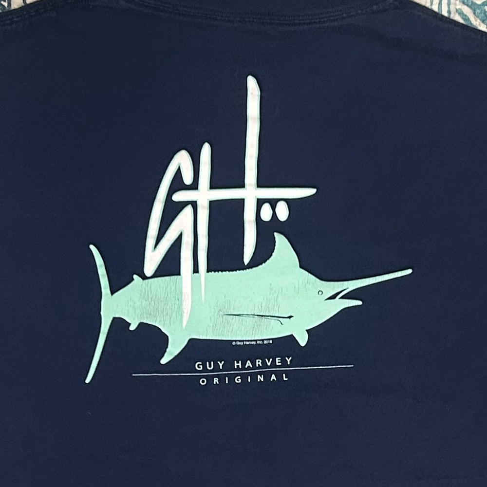 Guy Harvey Navy Blue Long Sleeve Tee